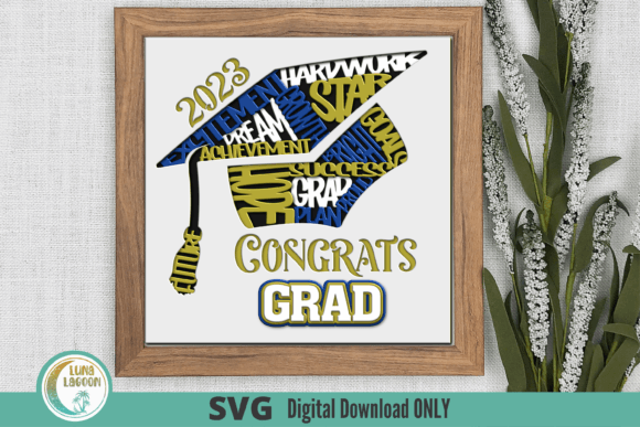 2023 GRAD 3D Svg for Shadow Box
