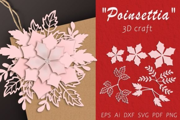 3D Christmas Craft Poinsettia: A 3D SVG Review for Sellers