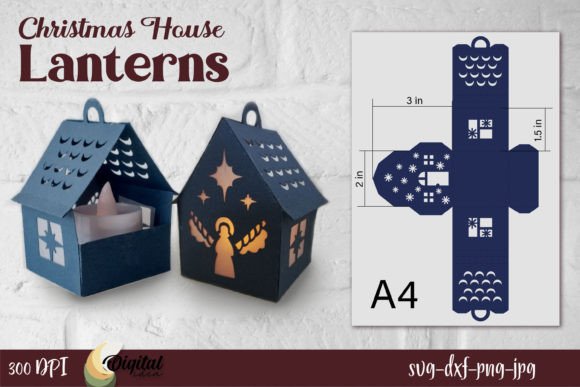 3D Christmas Houses SVG. XMas Bundle