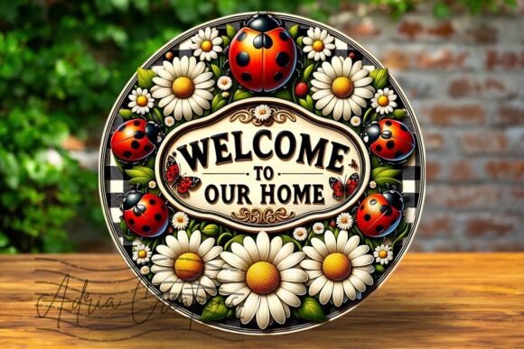 3D Ladybug Floral Welcome Wreath Sign Review