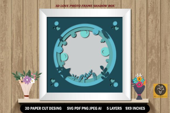 3D Love Photo Frame Shadow Box 3D SVG Review