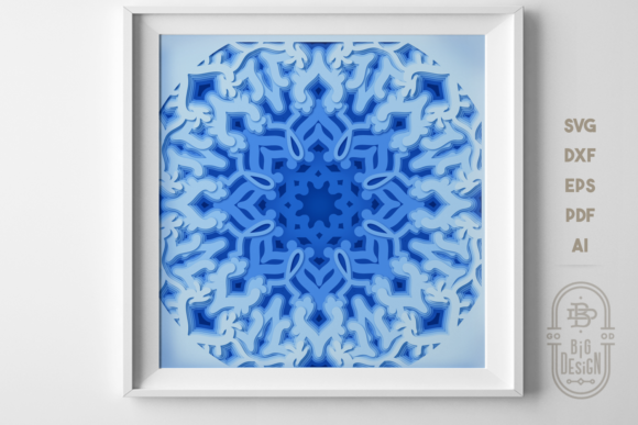 3D MANDALA, Shadow Box SVG File Review