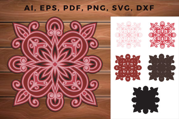 3D MultiLayer Mandala SVG: Laser Cutting and Wall Decor Asset Review