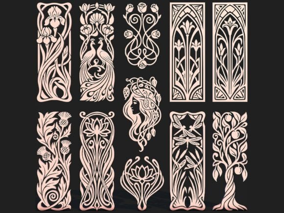 Art Nouveau Panel SVG 3D Bundle Pack Review