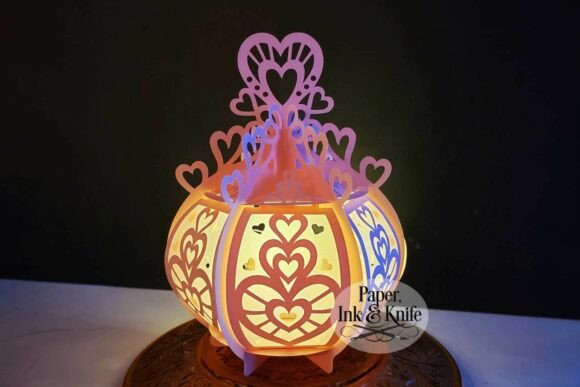 Hearts 3D Paper Lantern Review: 3D SVG for Valentine S Day Branding