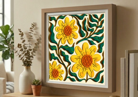 Sunflowers Floral 3D Layered Shadow Box: A Designer’s Review for Small Business Branding