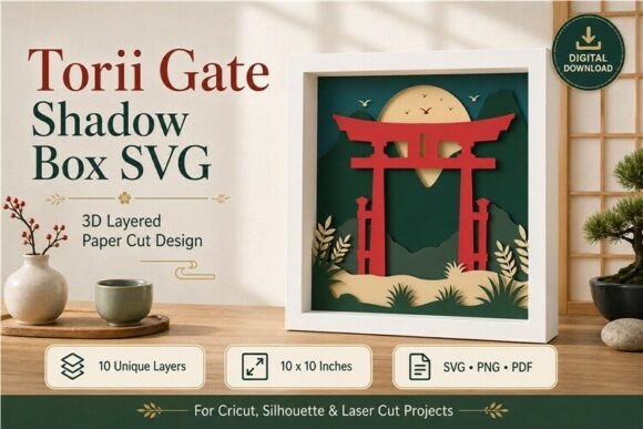 Torii Gate Shadow Box Svg 3d Papercut Review