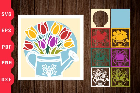 Tulip Watering Can 3D Shadow Box Review